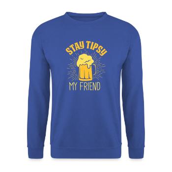 Kellner Barkeeper Ober Bar Bartender barchef - Unisex Pullover - Royalblau - Vorne - Alina (178cm) & Michal (187cm)