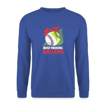 Softball Mama - Unisex Pullover - Royalblau - Vorne - Alina (178cm) & Michal (187cm)
