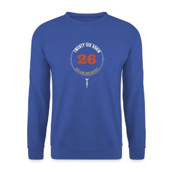 Darts Twenty Six Again Bed And Breakfast Funny Dar - Unisex Pullover - Royalblau - Vorne - Alina (178cm) & Michal (187cm)