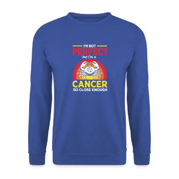 Sternzeichen Krebs - Unisex Pullover - Royalblau - Vorne - Alina (178cm) & Michal (187cm)