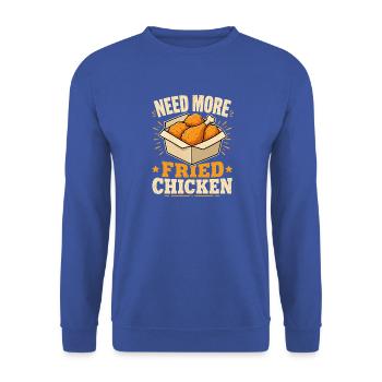 Knusperhähnchen Fried Chicken Geschenk - Unisex Pullover - Royalblau - Vorne - Alina (178cm) & Michal (187cm)