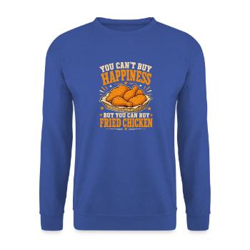 Knusperhähnchen Fried Chicken Geschenke - Unisex Pullover - Royalblau - Vorne - Alina (178cm) & Michal (187cm)
