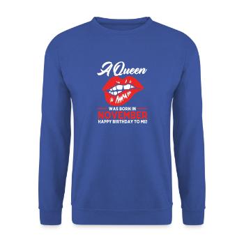 Sternzeichen Schütze - Unisex Pullover - Royalblau - Vorne - Alina (178cm) & Michal (187cm)