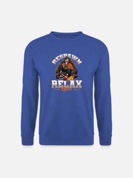 Skeleton Gamer Gaming Halloween - Unisex Pullover - Royalblau