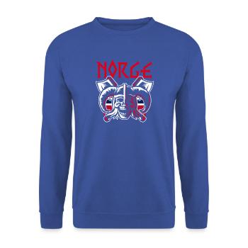 Norway Vacation Norge Fjords Travel Scandinavian - Unisex Pullover - Royalblau - Vorne - Alina (178cm) & Michal (187cm)