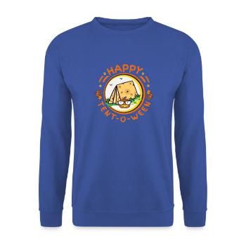 Camping im halloween lustig - Unisex Pullover - Royalblau - Vorne - Alina (178cm) & Michal (187cm)