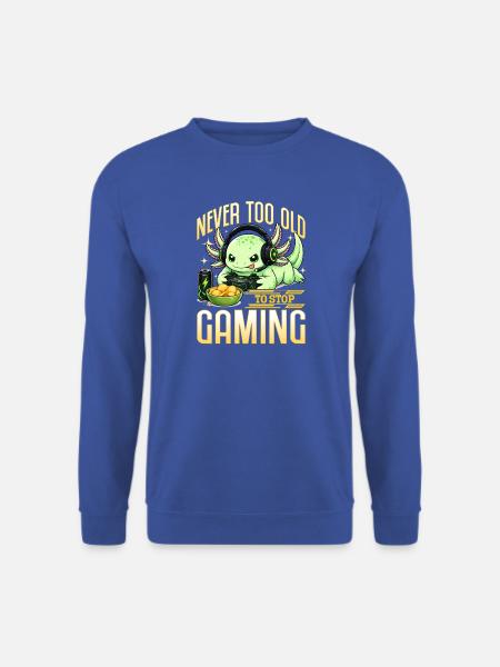 Funny Axolotl Gamer Gaming - Unisex Pullover - Royalblau