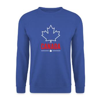 Red Maple Leaf Canada Logo Tee - Unisex Pullover - Royalblau - Vorne - Alina (178cm) & Michal (187cm)