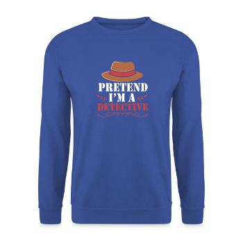 Detektiv - Unisex Pullover - Royalblau - Vorne - Alina (178cm) & Michal (187cm)