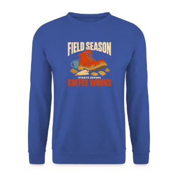 Archäologe Archäologie Feldsaison Team Geschenk - Unisex Pullover - Royalblau - Vorne - Alina (178cm) & Michal (187cm)