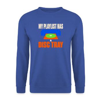 Cd-sammler Kompaktplatte Physisches Medium - Unisex Pullover - Royalblau - Vorne - Alina (178cm) & Michal (187cm)