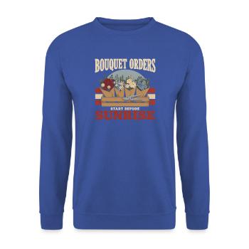 Blumenbauern Schnittblumenzüchter Blumenfarm - Unisex Pullover - Royalblau - Vorne - Alina (178cm) & Michal (187cm)