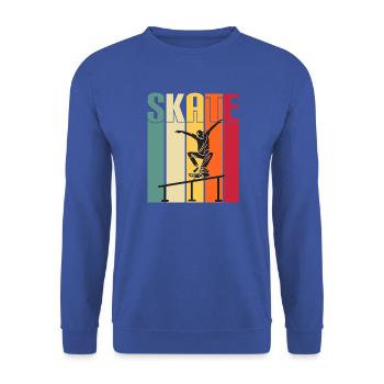 skateboard skaten skate sport fahren skaten - Unisex Pullover - Royalblau - Vorne - Alina (178cm) & Michal (187cm)