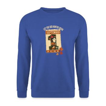  Lass Die Ber-monate Beginnen September - Unisex Pullover - Royalblau - Vorne - Alina (178cm) & Michal (187cm)