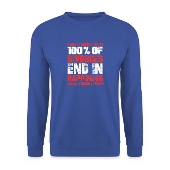 Scheidung - Unisex Pullover - Royalblau - Vorne - Alina (178cm) & Michal (187cm)