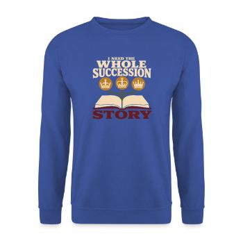 Britische Königsgeschichte Englische Monarchie - Unisex Pullover - Royalblau - Vorne - Alina (178cm) & Michal (187cm)