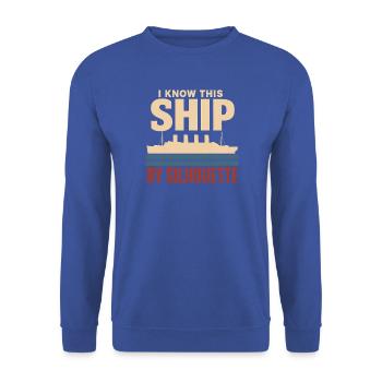Ozeandampfer Maritime Geschichte Historisches - Unisex Pullover - Royalblau - Vorne - Alina (178cm) & Michal (187cm)