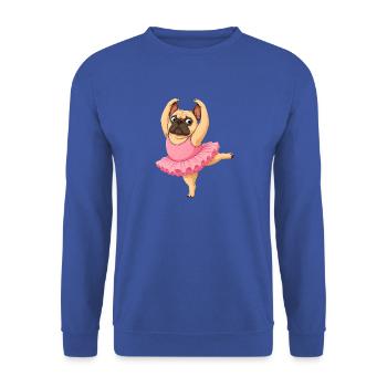 Bulldoggen-Balletttanz - Unisex Pullover - Royalblau - Vorne - Alina (178cm) & Michal (187cm)