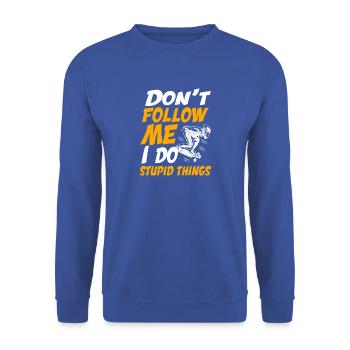 Longboard Longboarder Longboarding - Unisex Pullover - Royalblau - Vorne - Alina (178cm) & Michal (187cm)
