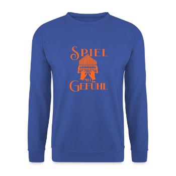 Die Orgel - Königin der Instrumente für Organisten - Unisex Pullover - Royalblau - Vorne - Alina (178cm) & Michal (187cm)