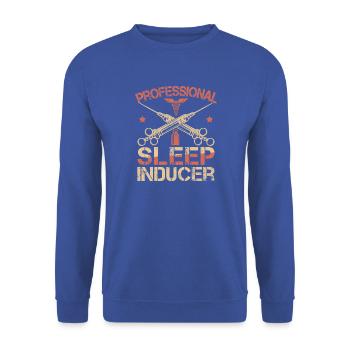 Anesthesiologist Sleep Inducer Anesthesia - Unisex Pullover - Royalblau - Vorne - Alina (178cm) & Michal (187cm)