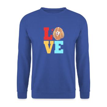 Cocker Spaniel - Unisex Pullover - Royalblau - Vorne - Alina (178cm) & Michal (187cm)