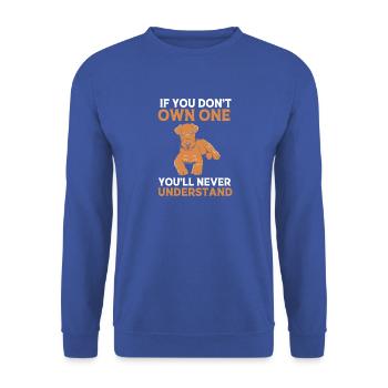 Airedale Terrier - Unisex Pullover - Royalblau - Vorne - Alina (178cm) & Michal (187cm)