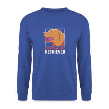 Chesapeake Bay Retriever - Unisex Pullover - Royalblau - Vorne - Alina (178cm) & Michal (187cm)