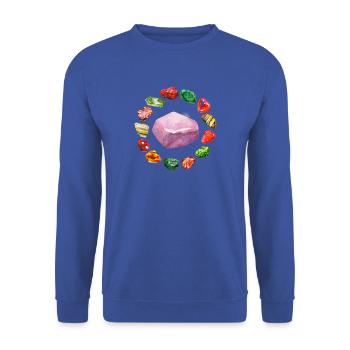 Mineralien Steine Geologie Sammler Mineral Geologe - Unisex Pullover - Royalblau - Vorne - Alina (178cm) & Michal (187cm)