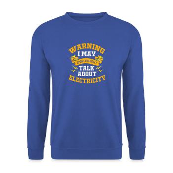 Elektroingenieur Elektriker Elektrotechnik - Unisex Pullover - Royalblau - Vorne - Alina (178cm) & Michal (187cm)