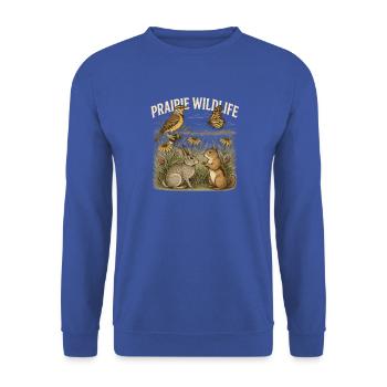 Prairie Wildlife Native Prairie - Unisex Pullover - Royalblau - Vorne - Alina (178cm) & Michal (187cm)