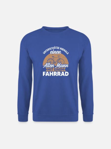 Fahrrad Alter Mann Radfahrer Lustiger Spruch - Unisex Pullover - Royalblau