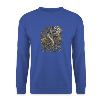 Black Metal Schlange - Unisex Pullover - Royalblau - Vorne - Alina (178cm) & Michal (187cm)