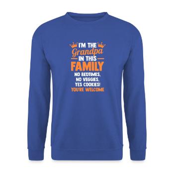 Grandfather Papaw Pop Gramps Granddad Grandpa - Unisex Pullover - Royalblau - Vorne - Alina (178cm) & Michal (187cm)