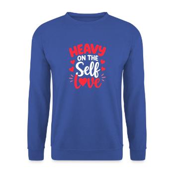 Stark auf Selbstliebe - Unisex Pullover - Royalblau - Vorne - Alina (178cm) & Michal (187cm)