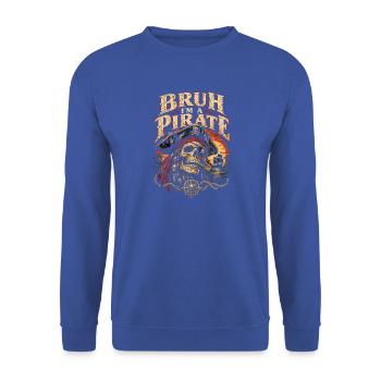 Piratenschädel mit Segel-Licht - Unisex Pullover - Royalblau - Vorne - Alina (178cm) & Michal (187cm)