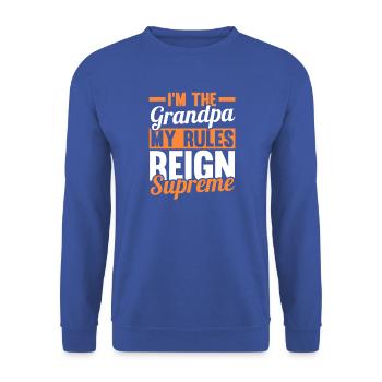 Grandfather Papaw Pop Gramps Granddad Grandpa - Unisex Pullover - Royalblau - Vorne - Alina (178cm) & Michal (187cm)