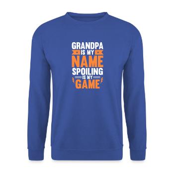 Grandfather Papaw Pop Gramps Granddad Grandpa - Unisex Pullover - Royalblau - Vorne - Alina (178cm) & Michal (187cm)