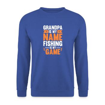 Grandfather Papaw Pop Gramps Granddad Grandpa - Unisex Pullover - Royalblau - Vorne - Alina (178cm) & Michal (187cm)