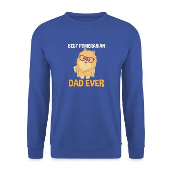 Zwergspitz Pomeranian Papa - Unisex Pullover - Royalblau - Vorne - Alina (178cm) & Michal (187cm)