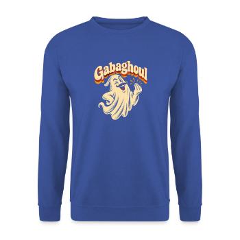 Gabaghou Geist mit Schnurrbart - Unisex Pullover - Royalblau - Vorne - Alina (178cm) & Michal (187cm)