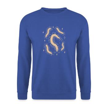 Magische Tausendfüßler Celestial - Unisex Pullover - Royalblau - Vorne - Alina (178cm) & Michal (187cm)