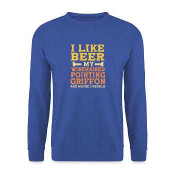 Griffon - Unisex Pullover - Royalblau - Vorne - Alina (178cm) & Michal (187cm)