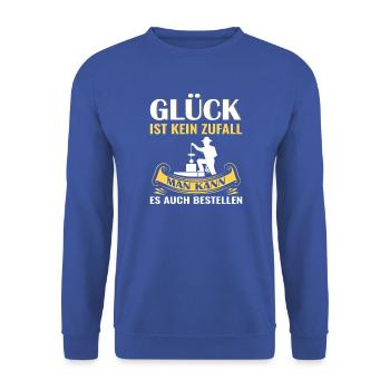 Schornsteinfeger Herren - Unisex Pullover - Royalblau - Vorne - Alina (178cm) & Michal (187cm)