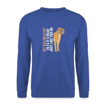 Bullmastiff - Unisex Pullover - Royalblau - Vorne - Alina (178cm) & Michal (187cm)