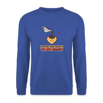 Du bist die Soße zu meinem Braten - Unisex Pullover - Royalblau - Vorne - Alina (178cm) & Michal (187cm)