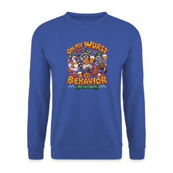 Auf meinem Wurst Behavior Bier Festival - Unisex Pullover - Royalblau - Vorne - Alina (178cm) & Michal (187cm)