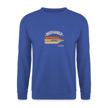 Busfahrer Legende Edition Linienbus Beruf Fahrer - Unisex Pullover - Royalblau - Vorne - Alina (178cm) & Michal (187cm)