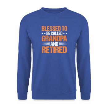 Grandfather Papaw Pop Gramps Granddad Grandpa - Unisex Pullover - Royalblau - Vorne - Alina (178cm) & Michal (187cm)