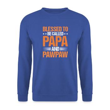 Grandfather Papaw Pop Gramps Granddad Grandpa - Unisex Pullover - Royalblau - Vorne - Alina (178cm) & Michal (187cm)